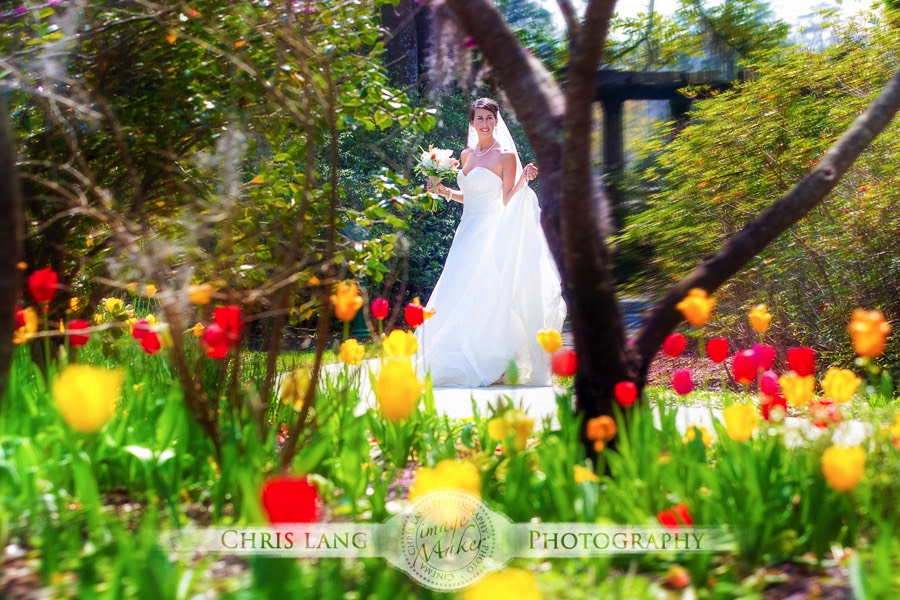 Picture of Bride in garden at Airle Gardens